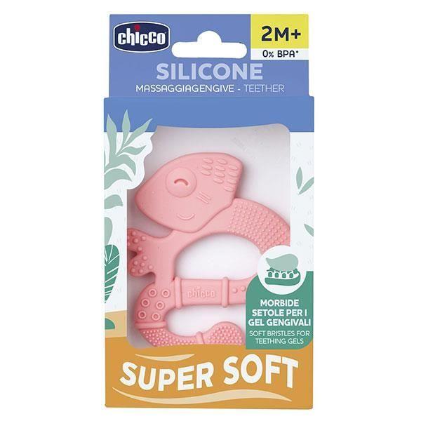 Chicco Anneau De Dentition +2m Soft & Clean Iguane Rose