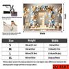 2D Neutral Blue Gold First Birthday Backdrop Banner Baby Boy Happy Birthday Party Decor Background