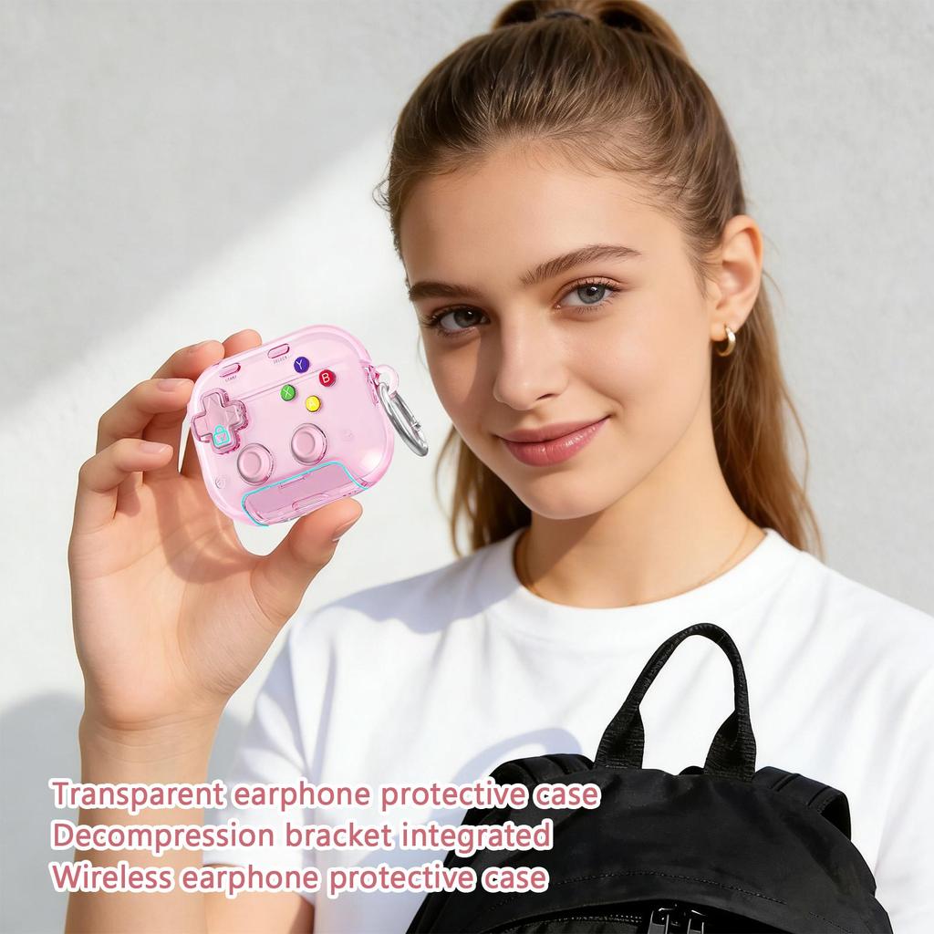 Transparent Headphone Case Integrated Decompression Bracket Wireless Headphone Case