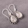 Natural Black Rutile Gemstone 925 Sterling Silver Jewelry Earrings 1.41" For Her EE-97-29