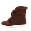 Fashion Winter flat lace up snow boots new women's thick cold resistant warm simple comfortable versatile women's cotton shoes