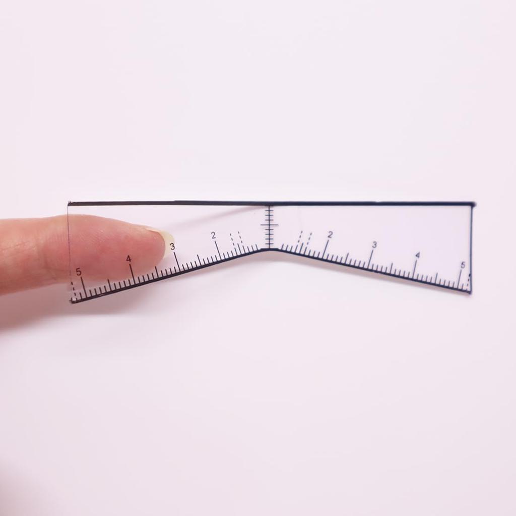 Eyebrow Ruler Sticker Eyebrow Easy Mapping Shaping Sticker Stencil Microblading Pmu Measure Tool Brow Shape Design Positioning Stickers (40Pcs/Bag)