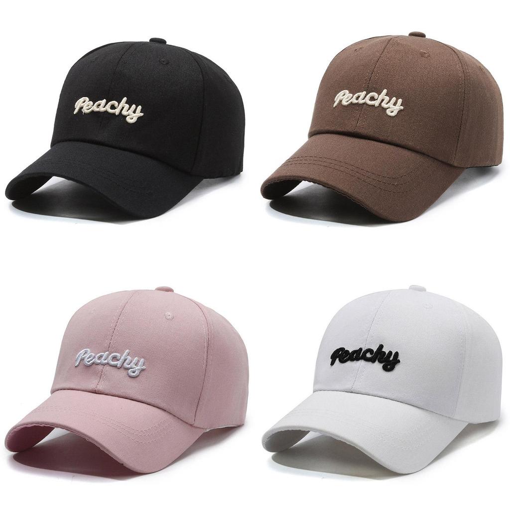 Peachy Alphabet Embroidery Baseball Cap Peaked Caps Breathable Solid Gift Color