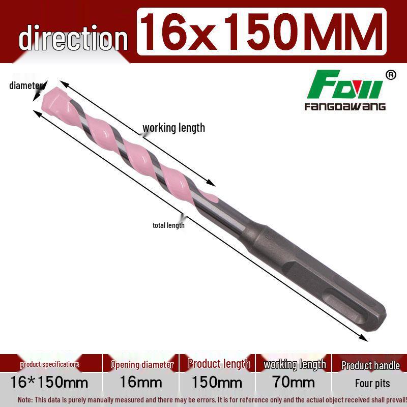 Fang Dawang Concrete Hammer Drill Bit with Dual Handle Options for Impact Drills