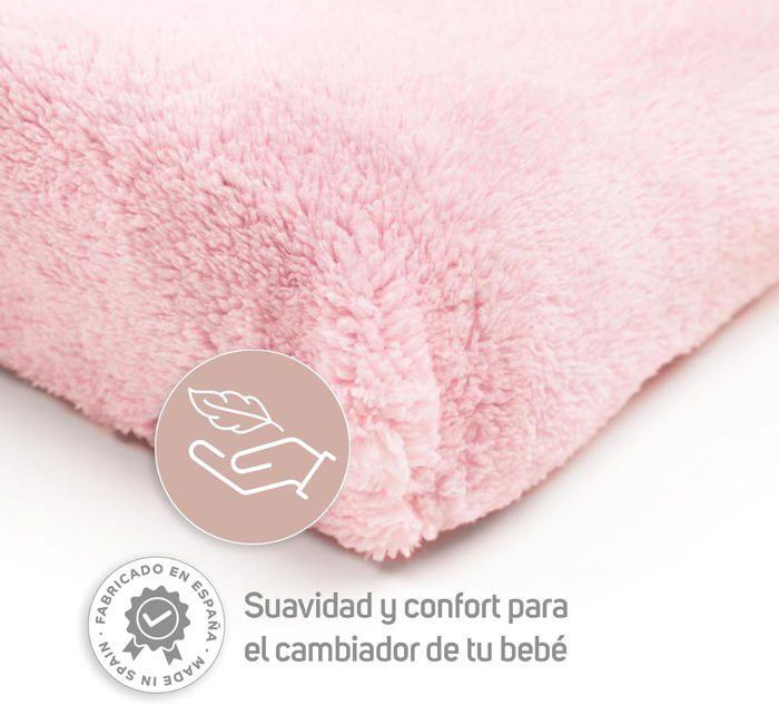 Housse pour matelas et pour table à langer - ti tin - 80 x 50 cm - microfibre éponge 180 gr/m² - rose