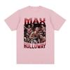 Max Holloway Blessed Grafik T-Shirts Unisex Damenmode High Street Vintage T-Shirts Unisex Sommer Oberteile Rundhals Kurzarm T-Shirt