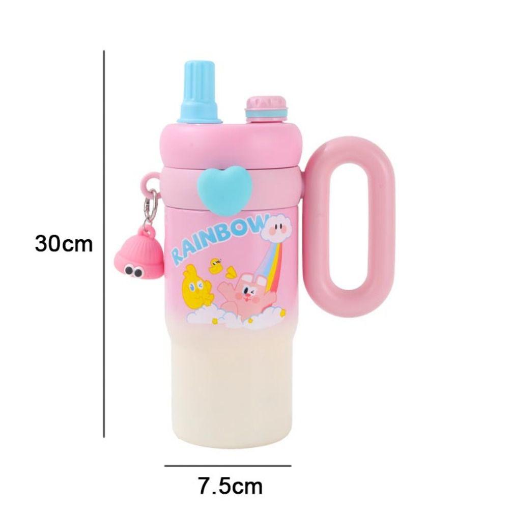 Cartoon Insulated Cup 850ml Thermal Bottle Creative Drinkware  Birthday Gift