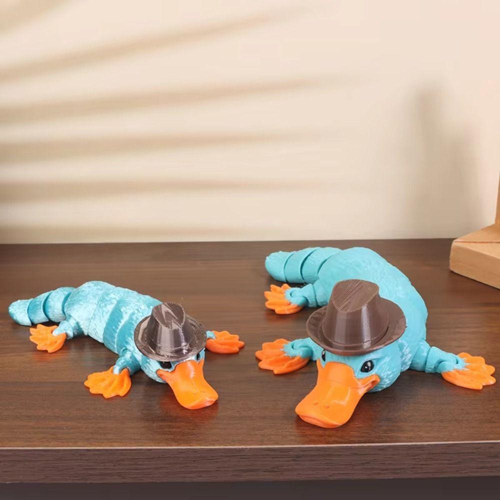 Room Decor Platypus Figurine Multi-Joint 3D Platypus Model 3D Printed Platypus  Children Toy