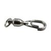 50Pcs Fishing Line Hook Connectors Round Bearing Swivels Fishing Snap Fishing Swivels Fishing Swivels with Locking Snap