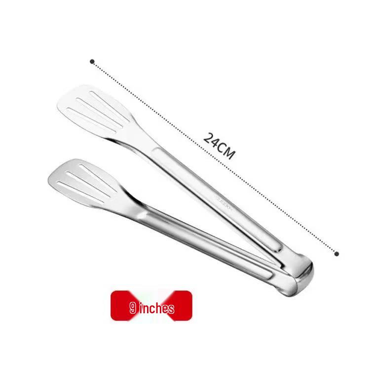 Thickened 304 Stainless Steel Multi-Purpose Tongs: Ideal for Grilling, Bread, and Steak