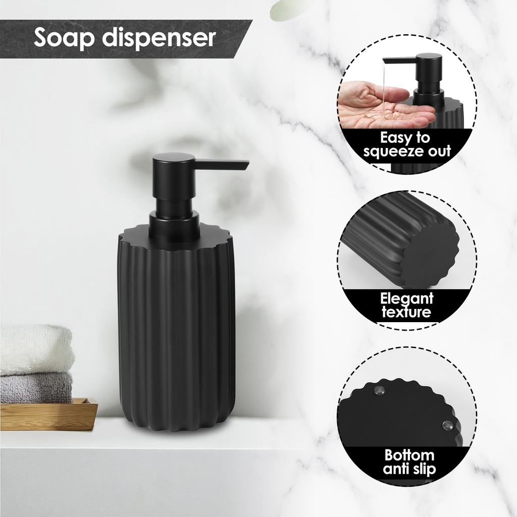 4-in-1 Dish Soap Dispenser Toothbrush Toothpaste Holders Storage Tray Bathroom Kitchen Accessories Hand Soap Dispenser Set