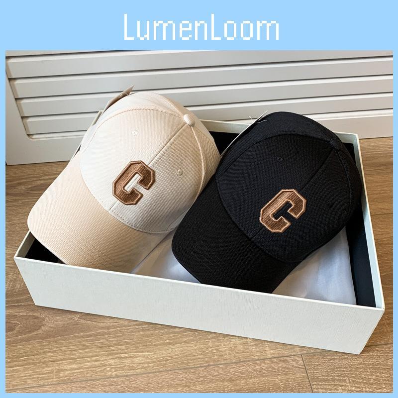 C Letter Embroidery Baseball Cap Sun Protection Peaked Cap Breathable Outdoors