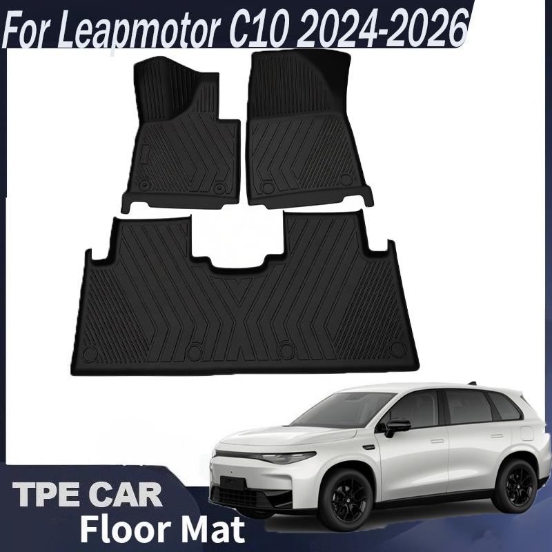 TPE Car Floor Mats, Trunk Mat For Leapmotor C10 2024-2026, Models Floor Mats Cargo Liner TPE Floor Liners Trunk Mat Car