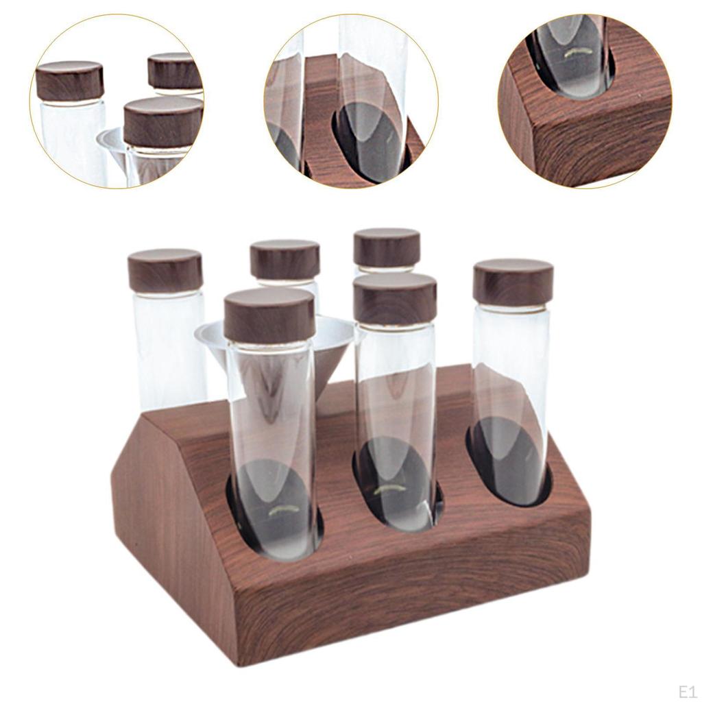 Coffee Bean Dosing Glass Jar Cellar Storage Containers with Holder and Funnel