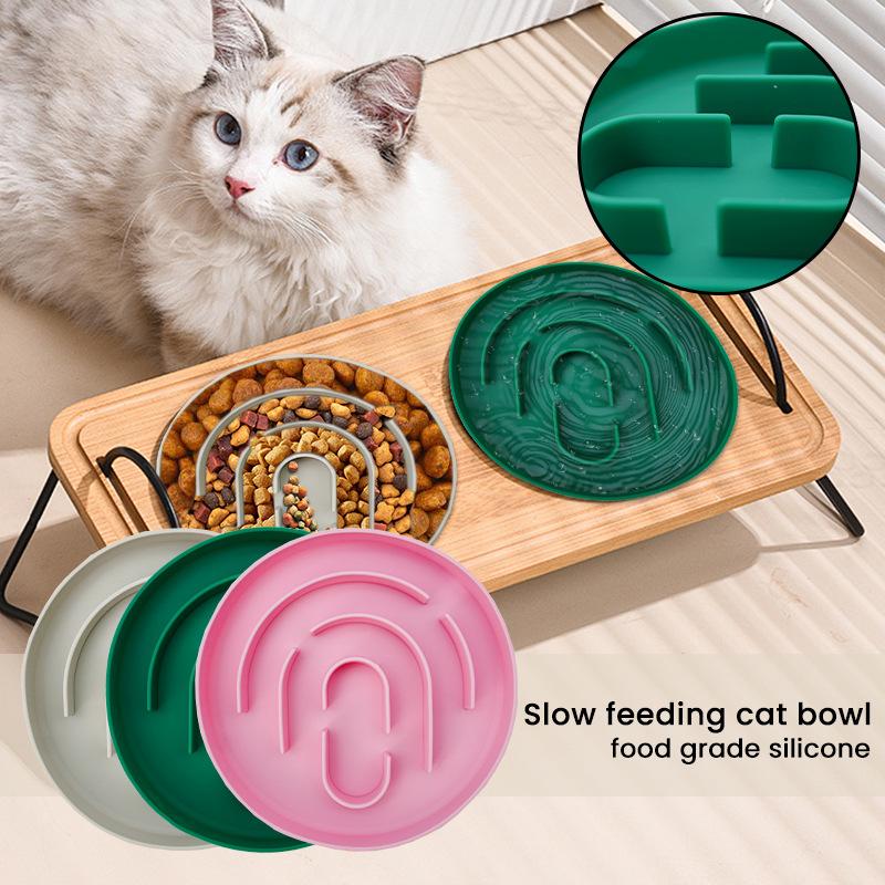 

Anti-Swallowing Pet Promotes Healthy Digestion Anti-Choking Slow Food Bowl сірий колір