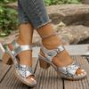 Summer Fashion 2026 Women Peep Toe Platform High Heel Sandals Plus Size Shoes for Women 36-43 Casual Women Shoes