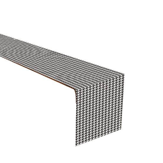 Decorative Table Cover for Home Modern Geometric Runner, Black And White Checkered Minimalist Decoration 72 Inch Striped Runner Dining Decor