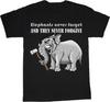 Elephant Never Forget Mens Tshirt Summer Tracksiut Roundneck Pullovers Shortsleeved Tops Harajuku Cotton Casual Streetwear