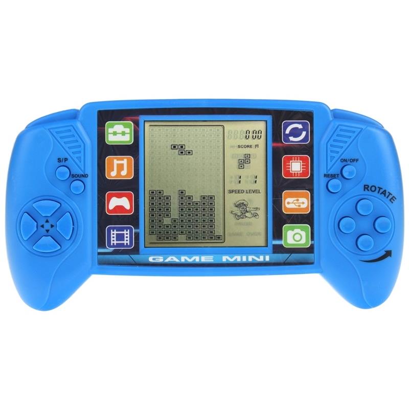 Electronic Game Toy Arcade for Kids Tetris Console - Blue
