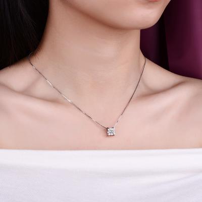 S925 Sterling Silver Mosan Diamond Cowhead Necklace Women's Classic Diamond Pendant Fashion Jewelry Collar Chain
