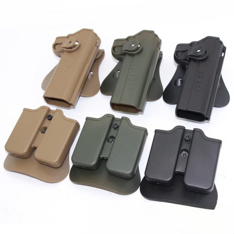 Universal Plastic Tactical Holster and Magazine Pouch Set