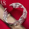 925 Sterling Silver 27mm Interwoven Mesh Bracelet Fashionable Wedding Jewelry