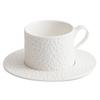 Modernes Schlichtes Steinmuster Frühstückskaffeetasse Untertassenset Reinweiß Restaurant Dessert Teetasse Paartasse Geschenk Küchenutensilien