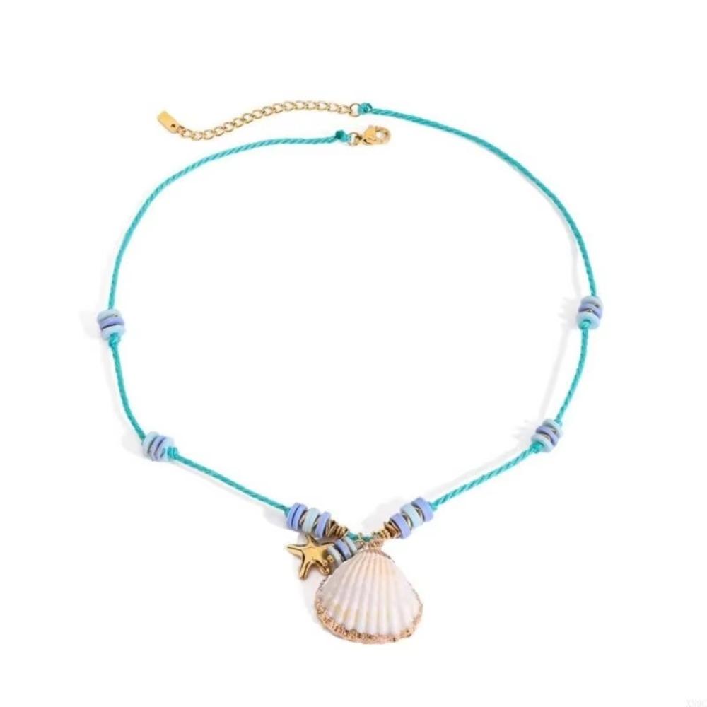 Fish/Shell/ Starfish Pendant Necklace Bohemia Clavicle Chain Ethnic Style Choker Necklace  Holiday