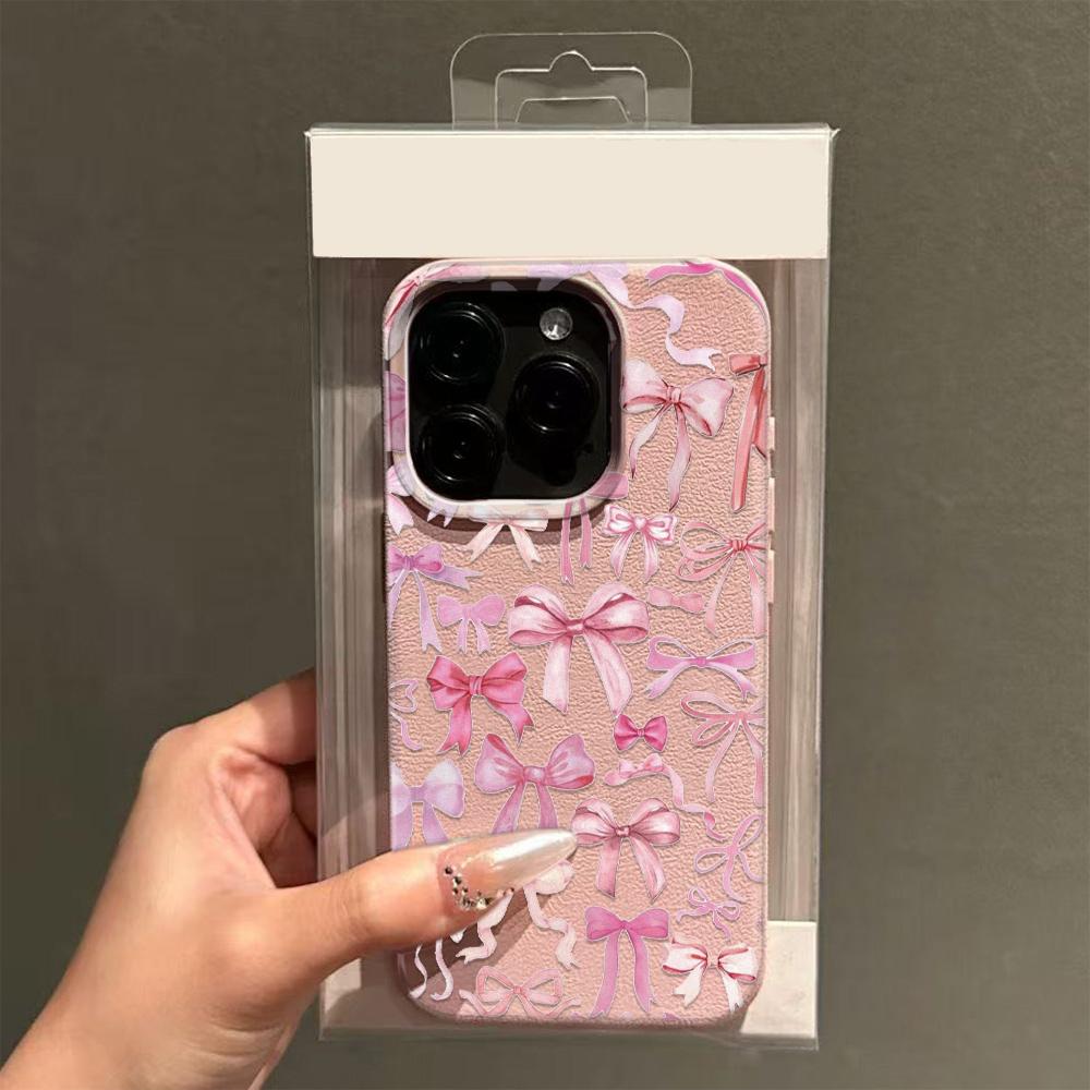 Luxury Bow Phone Case For Iphone 17 14 Plus 16 11 Pro Max 13 15 12 17E 16E Classic Shockproof Back Cover Fundas