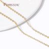 Wholesale Bulk Metal Chains 18K Gold Plated Metal O Shape 2.0MM Thin Chains For DIY Handmade Jewelry Making Accessories