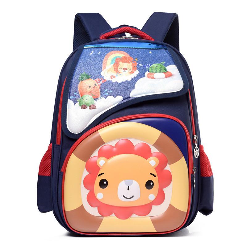 Cute Cartoon Animal Pattern Oxford Fabric School Backpack For Boys And Girls In Grades 1-6 With Breathable Load-reducing Features