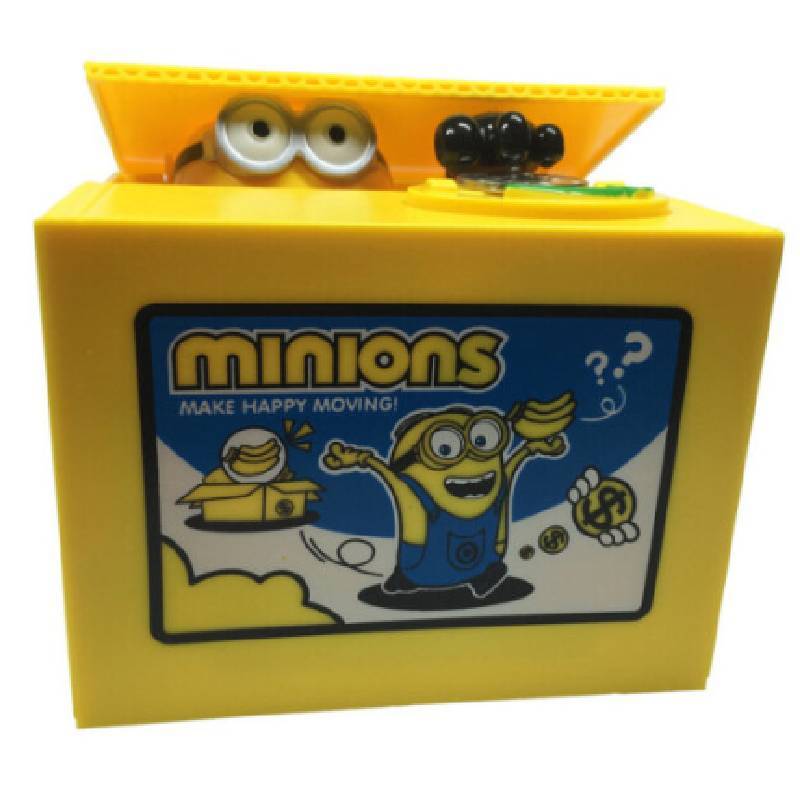 Salvadanaio Minions Giocattolo Portamonete in Resina Cartoon per Bambini Collezionisti Regalo