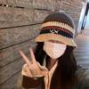 Knitted Beanie Hat for Women Y2K Striped Fisherman Hat Ethnic Style Color Contrast Cap Fashion Female Hat Teens Headwear
