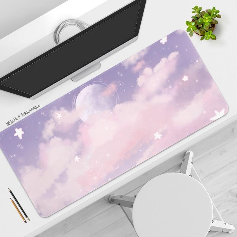 Pink Mouse Pad HD Printing Large Seaming Waterproof Mouse Pad Antislip Gaming Mouse Pad