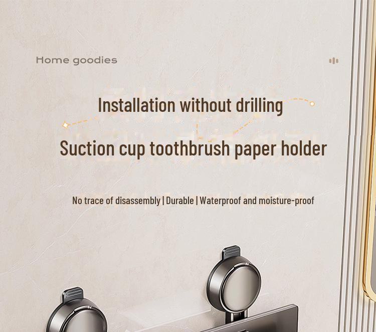 Wandmontierte Taschentuchbox und elektrischer Zahnbürstenhalter