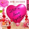 Xiaohongshu Qixi Festival Giant Heart Proposal Balloons - City Check-in Landmark Decorations