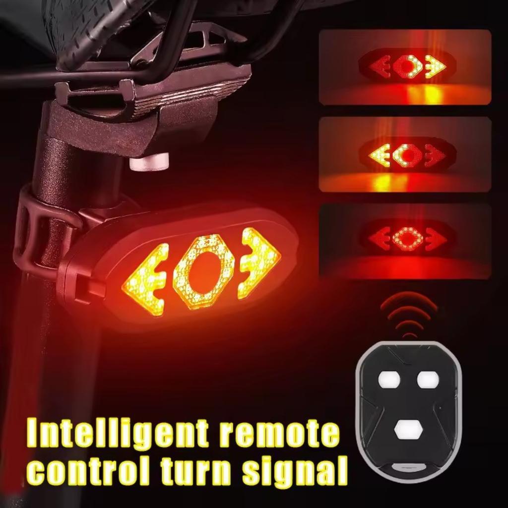 Fanale Posteriore Intelligente Con Telecomando Wireless e Suono, Fanale Posteriore Multifunzionale per Ciclismo Notturno