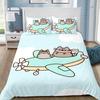Exquisite cute Print Duvet Cover Set Bedding Set P-Pus-heens Cat Single Double King Size For Kids Boy Girl Bedroom Decor 2/3pcs