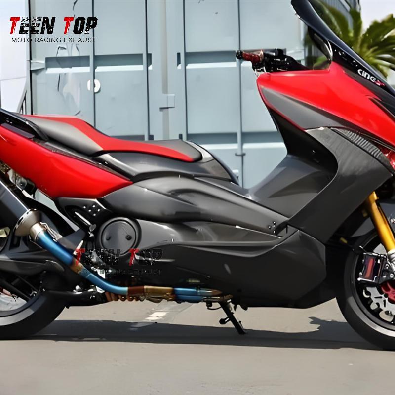 Stainless Steel Motorbike Exhaust Pipe For Yamaha Tmax500 Tmax530 Front Link Pipe Tmax 500 530 Exhaust Header Fit 51mm Muffler