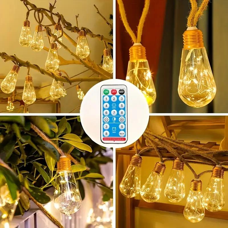 10/20/25 Bulbs Solar String Lights Shatterproof LED Solar String Light Outdoor Umbrella Lights with For Patio Waterproof Lights