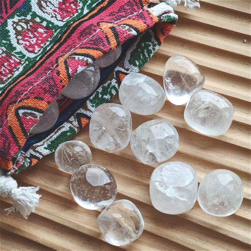 

100g/pack Natural Tumbled Polished Crystal Quartz Stone Raw for Decoration Reiki Gifts Energy Therapy Size 15-20MM with cotton bag&100g