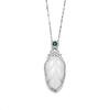 Elegant White Chalcedony Leaf Necklace: Women's Luxurious, High-End, Ancient Style Clavicle Chain
