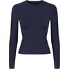 (WMNS) X SKIMS Shine Long-Sleeve Crew-Neck Top 'Navy' Women's TPLST3249-NVY