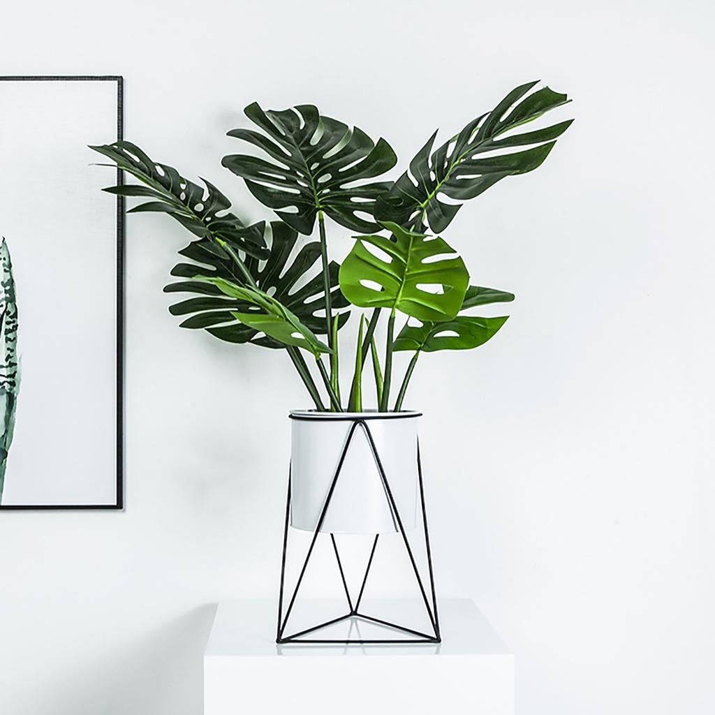 Color: White, Sheet Size: M Kucus Europe Small Plants Ceramic Flower Pot White Succulent Planter Garden See ed Pots with Geometric Iron Rack Holder Flowerpot Set Color: White, Sheet Size: M Kucus Europe Small Plants Ceramic Flower Pot White Succulent Planter Garden See ed Pots with Geometric Iron Rack Holder Flowerpot Set