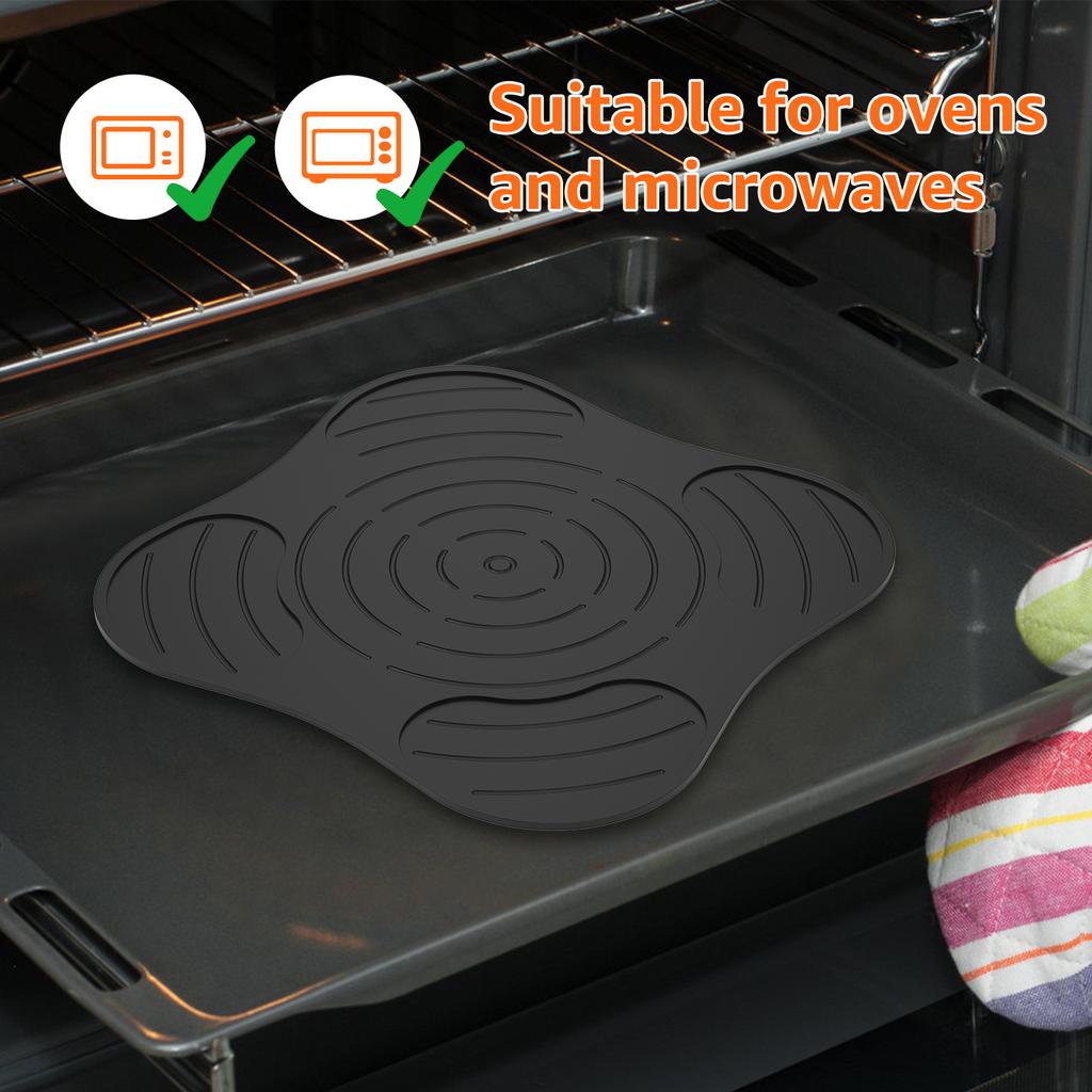 3/4Pcs Air Fryer Insulated Mat Heat Resistant Non Slip Silicone Pad for Kitchen Microwave Safe Compatible with Ninja Crispi