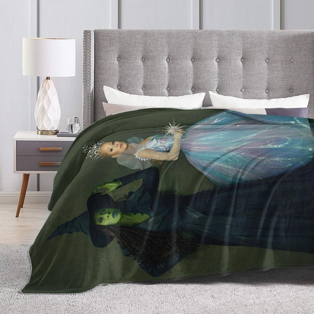 2025 New Wicked For Good Blanket Camping Flannel Throw Blanket For Bedroom Soft Warm Quality Bedspread Gift