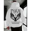 Christian Bible Verse Psalm 91:4 Men Women Hooded Sweatshirt Autumn Winter Outdoor Vacation Casual Loose Warm Sportswear