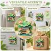 Cute Frog Tea House Fridge Magnet 3D Resin Refrigerator Sticker Lovely Lotus Embossed Decor Magnet For Kitchen Home Decoration