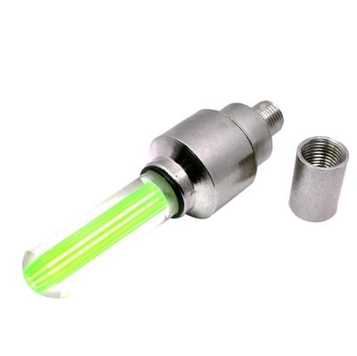 Bike Tire Wheel LED Lights Gas Nozzle Lamp Tire Valve Glow Night Safety Light Green