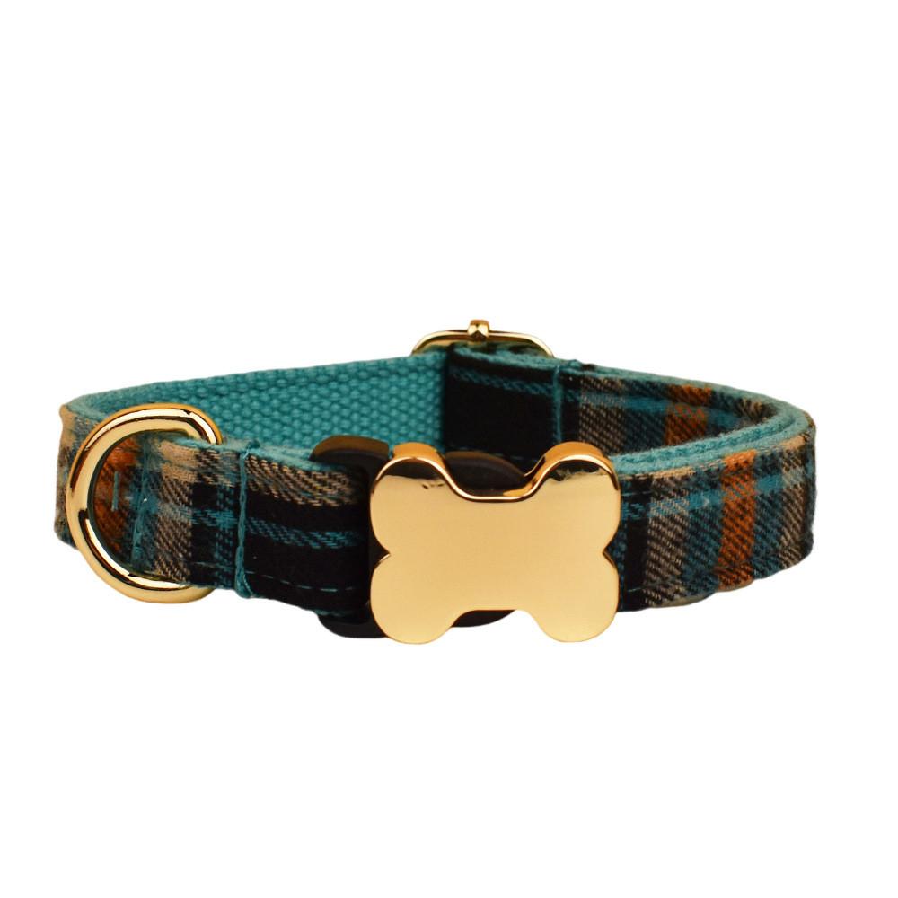 Pet Dog Collar With Printed Design And Bone Decoration For Small Medium Large Pets